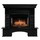 Портал Firelight Pietra Nuovo 30 камень сланец чёрный, шпон венге
