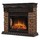 Портал Firelight Bricks Wood 30 камень коричневый, шпон темный дуб