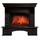 Портал Firelight Pietra Nuovo 25 камень сланец чёрный, шпон венге