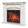 Портал Firelight Porto 25 камень белый, шпон беленый дуб
